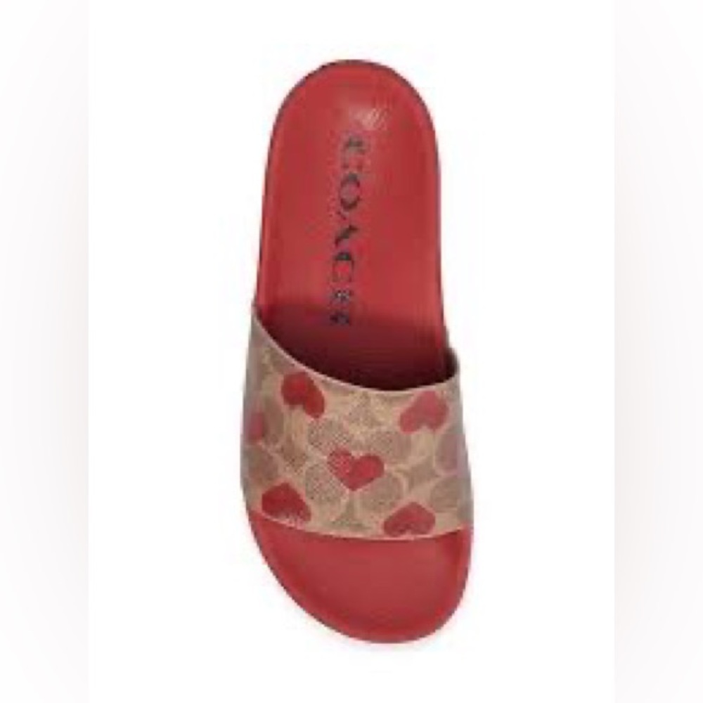 COACH
Udele Sport Logo Heart-Print Slides